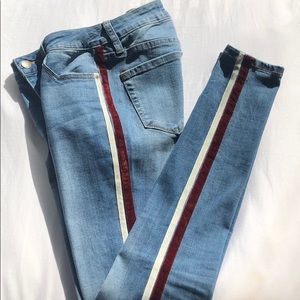 NWOT Jeans with Velvet Decal on Sides